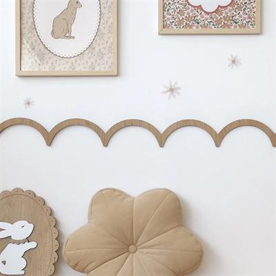( PP-19) Bebek & Çocuk Odası Ahşap Dalgalı Bordür 3mm Kabartmalı Şerit Boyanabilir