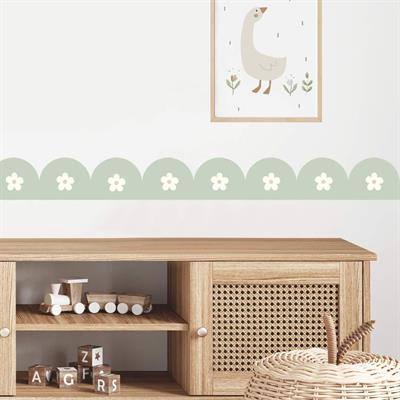 ( PP-27) Bebek & Çocuk Odası Folyo Dalgalı Bordür Kendinden Yapışkanlı Duvar Stickeri