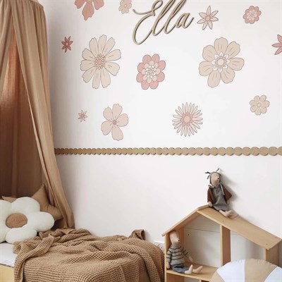( PP-50 ) Bebek & Çocuk Odası Ahşap Yuvarlak Bordür 3mm Kabartmalı Şerit Boyanabilir