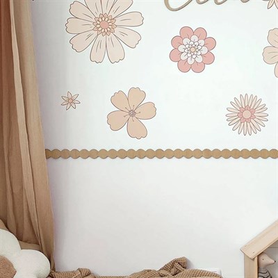 ( PP-50 ) Bebek & Çocuk Odası Ahşap Yuvarlak Bordür 3mm Kabartmalı Şerit Boyanabilir