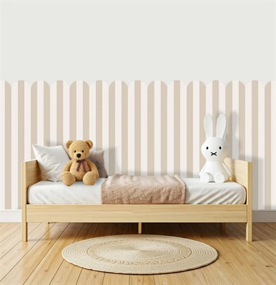  (PP-71) Kemerli Çizgili Yarım Duvar Sticker – Bebek & Çocuk Odası Kendinden Yapışkanlı Duvar Dekoru