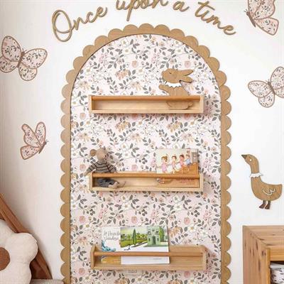 ( PP-9 ) 3mm Kabartmalı Ahşap Bohem Çerçeve Kemer Duvar Çitası 90x150 cm