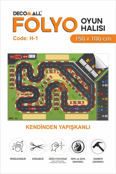 ÇOCUK ODASI H-001 OYUN MATI ZEMİN KAPLAMA KENDİNDEN YAPIŞKANLI OYUN SETİ ÖĞRETİCİ SET