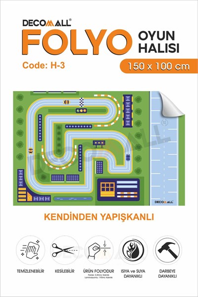 ÇOCUK ODASI H-003 OYUN MATI ZEMİN KAPLAMA KENDİNDEN YAPIŞKANLI OYUN SETİ ÖĞRETİCİ SET