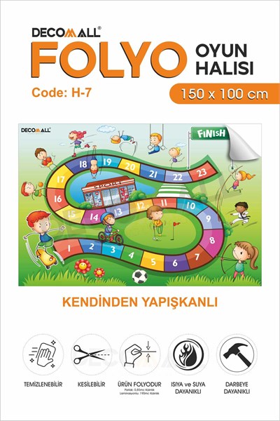 ÇOCUK ODASI H-007 OYUN MATI ZEMİN KAPLAMA KENDİNDEN YAPIŞKANLI OYUN SETİ ÖĞRETİCİ SET