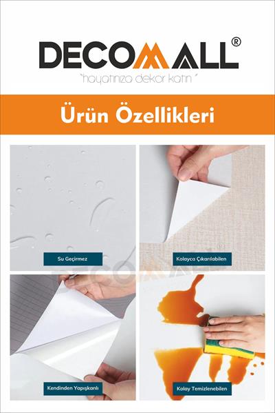 Code 60 Suya Dayanıklı Mutfak Banyo Zemin Mermer Mobilya Fayans Yapışkanlı Folyo Kaplama