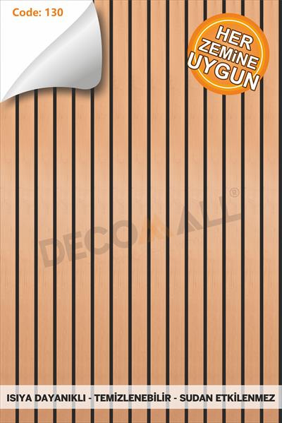 Code130 KENDİNDEN YAPIŞKANLI DUVAR KAPLAMA AHŞAP ÇİTA GÖRÜNÜMLÜ FOLYO İSKANDİNAV PANEL (100X300cm)