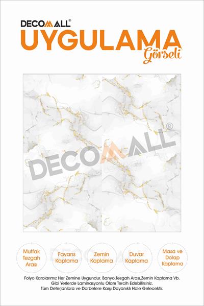 CodeK-15 Kendinden Yapışkanlı FOLYO KARO Suya Dayanıklı Mutfak Banyo Zemin Kaplama 30x30 Cm(4 ADET)
