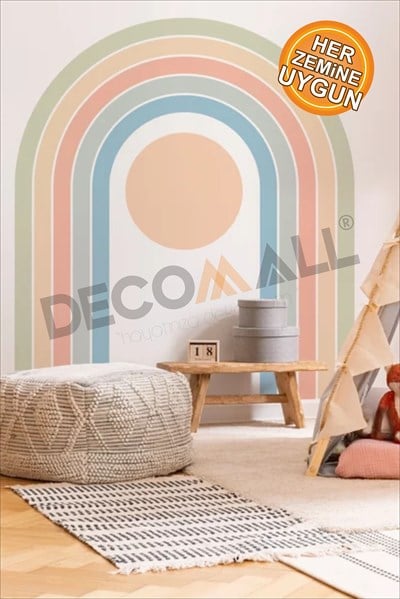DS-27 BOHEM KEMER MİNİMALİST PİNTEREST GÖKKUŞAĞI ÇOCUK ODASI DUVAR STİCKERİ