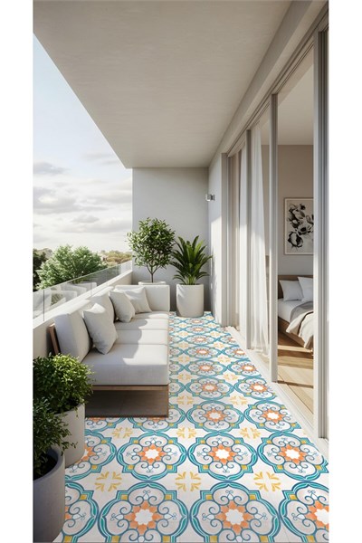 K-38 Kendinden Yapışkanlı FOLYO KARO Suya Dayanıklı Mutfak Banyo Zemin Kaplama 30x30 Cm(4 ADET)