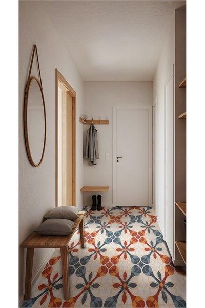 K-40 Kendinden Yapışkanlı FOLYO KARO Suya Dayanıklı Mutfak Banyo Zemin Kaplama 30x30 Cm(4 ADET)