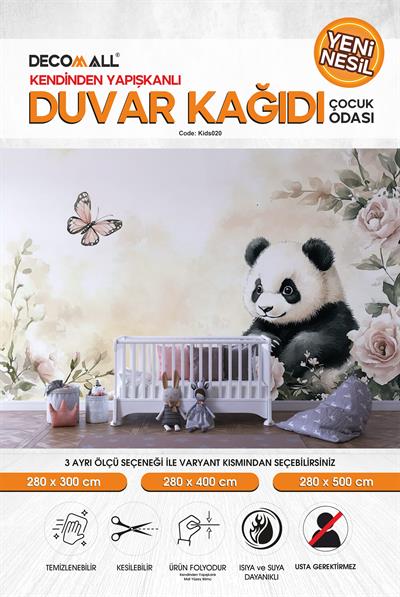 kids020 Yeni Nesil Kendinden Yapışkanlı Çocuk Odası Duvar Kağıdı Duvar Posteri Yapışkanlı 