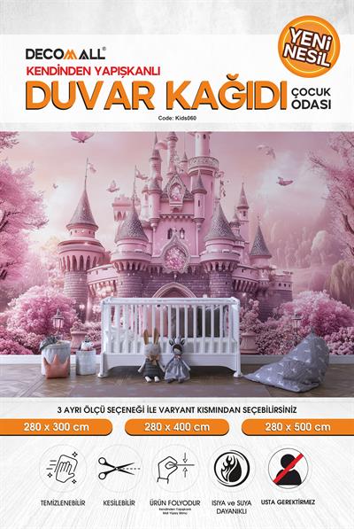 kids060 Yeni Nesil Kendinden Yapışkanlı Çocuk Odası Duvar Kağıdı Duvar Posteri Yapışkanlı 