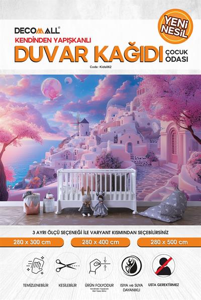 kids062 Yeni Nesil Kendinden Yapışkanlı Çocuk Odası Duvar Kağıdı Duvar Posteri Yapışkanlı 