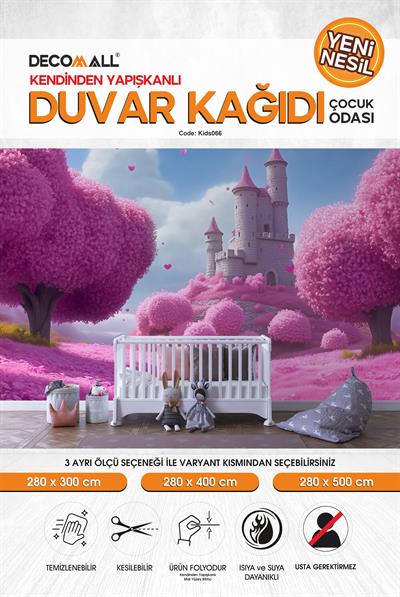 kids066 Yeni Nesil Kendinden Yapışkanlı Çocuk Odası Duvar Kağıdı Duvar Posteri Yapışkanlı 
