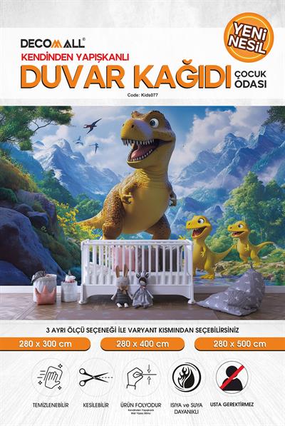 kids077 Yeni Nesil Kendinden Yapışkanlı Çocuk Odası Duvar Kağıdı Duvar Posteri Yapışkanlı 