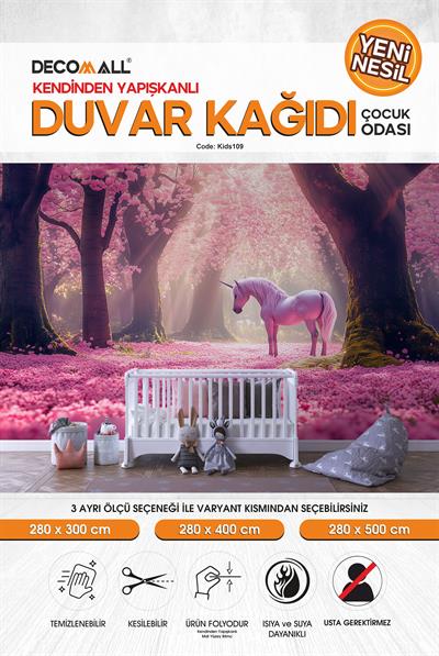 kids109 Yeni Nesil Kendinden Yapışkanlı Çocuk Odası Duvar Kağıdı Duvar Posteri Yapışkanlı 