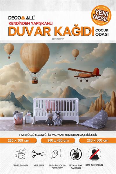 kids131 Yeni Nesil Kendinden Yapışkanlı Çocuk Odası Duvar Kağıdı Duvar Posteri Yapışkanlı 