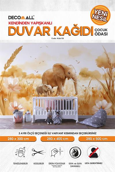 kids138 Yeni Nesil Kendinden Yapışkanlı Çocuk Odası Duvar Kağıdı Duvar Posteri Yapışkanlı 