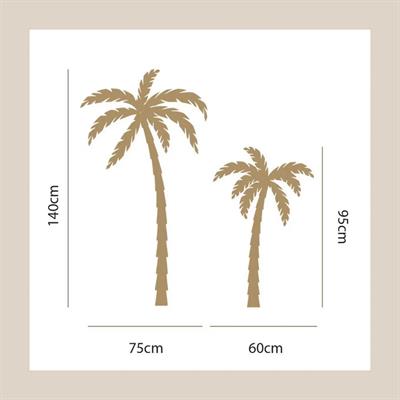 (PP-21) Çocuk Odası Ahşap Palmiye Duvar Dekoru – Bohem Yaz Temalı | 3 mm Kabartmalı