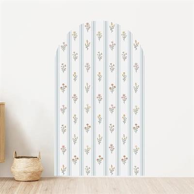 (PP-3) Kemerli Çiçek Desenli Duvar Sticker – Bebek & Çocuk Odası Kendinden Yapışkanlı Duvar Kaplama