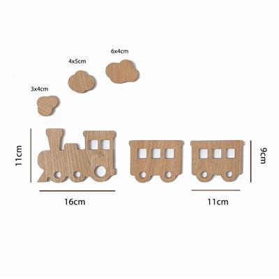 (PP-36) Bebek ve Çocuk Odası Ahşap Tren Duvar Dekoru – Tren Temalı | 3 mm Kabartmalı