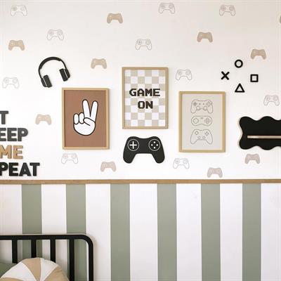 (PP-44) Çocuk ve Gamer Odası Ahşap Oyun Tablosu Duvar Dekoru – Gamer Temalı | 3 mm Kabartmalı