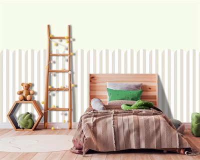 (PP)-74 Kemerli Çizgili Yarım Duvar Sticker – Bebek & Çocuk Odası Kendinden Yapışkanlı Duvar Dekoru