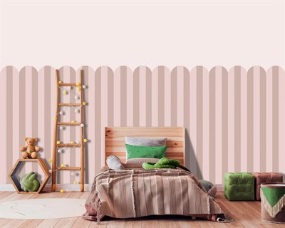 PP-79 Kemerli Çizgili Yarım Duvar Sticker – Bebek & Çocuk Odası Kendinden Yapışkanlı Duvar Dekoru