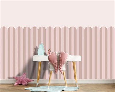PP-79 Kemerli Çizgili Yarım Duvar Sticker – Bebek & Çocuk Odası Kendinden Yapışkanlı Duvar Dekoru