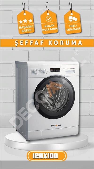 ŞEFFAF Buzdolabı Beyaz Eşya Zemin Dolap Fayans Kaplama Kendinden Yapışkanlı Folyo (200x100cm)
