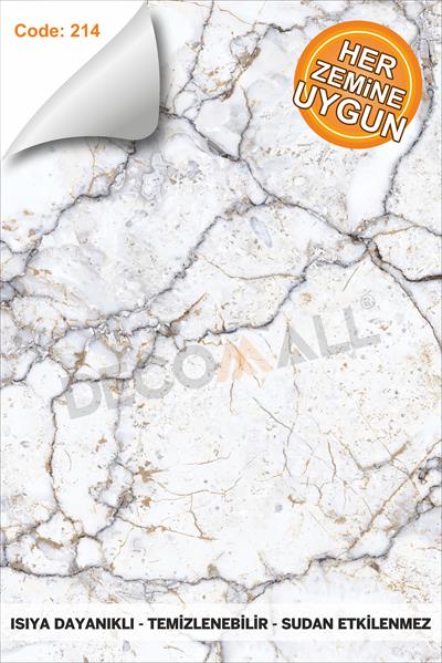 Suya Dayanıklı 50 x 100cm Mutfak Banyo Zemin Mermer Mobilya Fayans Yapışkanlı Folyo Kaplama CODE 214