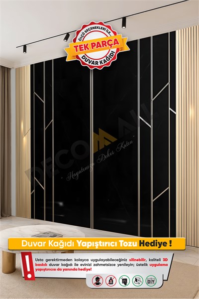 (TV-25) TV Arkası Duvar Kağıdı Tek Parça 3D Çita Mermer Görünümlü Salon Ofis Duvar Posteri