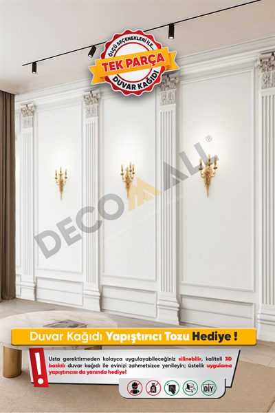 (TV-42) TV Arkası Duvar Kağıdı Tek Parça 3D Çita Mermer Görünümlü Salon Ofis Duvar Posteri