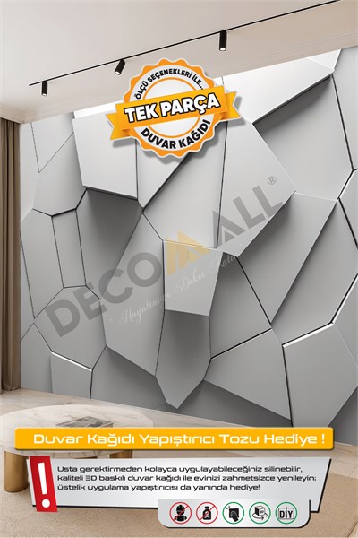 (TV-78) TV Arkası Duvar Kağıdı Tek Parça 3D Çita Mermer Görünümlü Salon Ofis Duvar Posteri