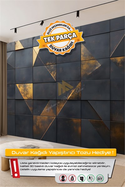 (TV-85) TV Arkası Duvar Kağıdı Tek Parça 3D Çita Mermer Görünümlü Salon Ofis Duvar Posteri