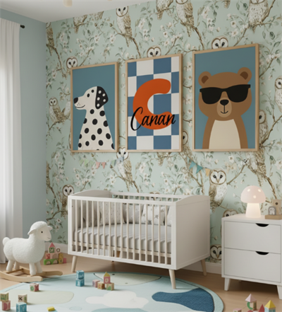 Yeni Nesil Kendinden Yapışkanlı Çocuk Odası Duvar Kağıdı Duvar Posteri Yapışkanlı kids 147