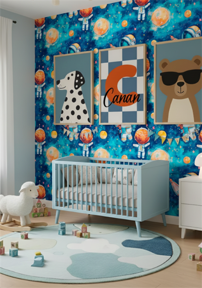 Yeni Nesil Kendinden Yapışkanlı Çocuk Odası Duvar Kağıdı Duvar Posteri Yapışkanlı kids 146