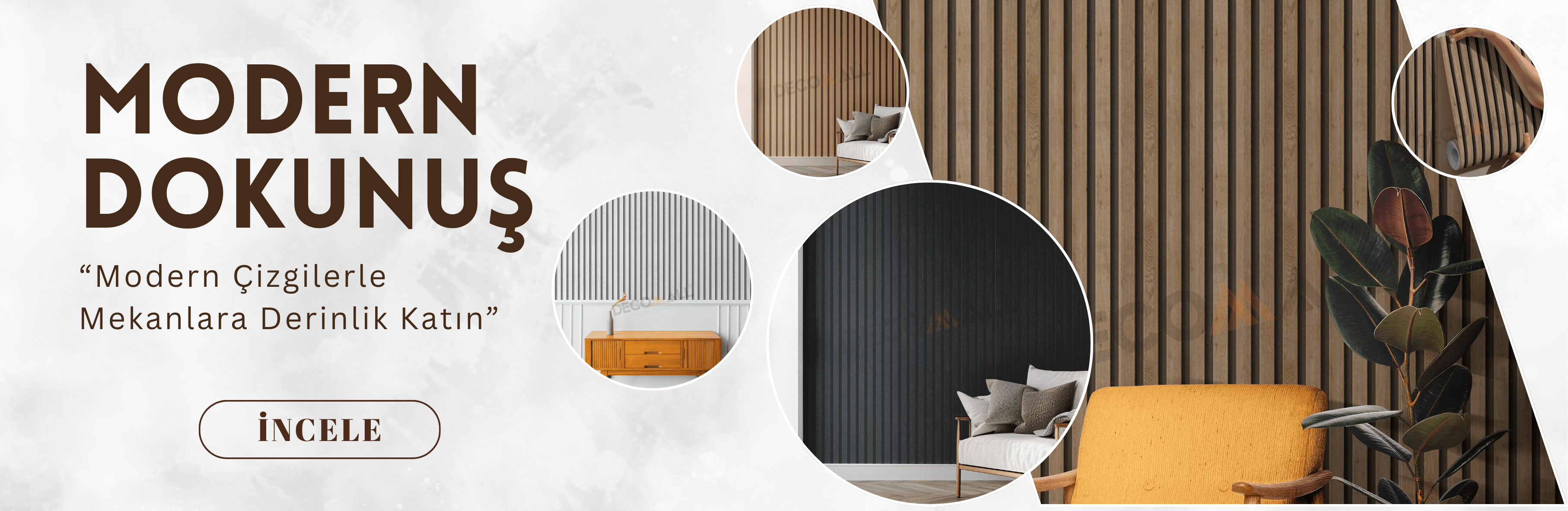 Decomall modern dekoratif duvar kaplama ve kabartmalı duvar paneli modelleri