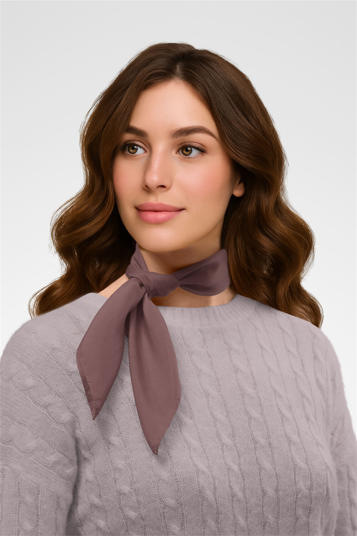 Şifon Gül Kurusu Bandana