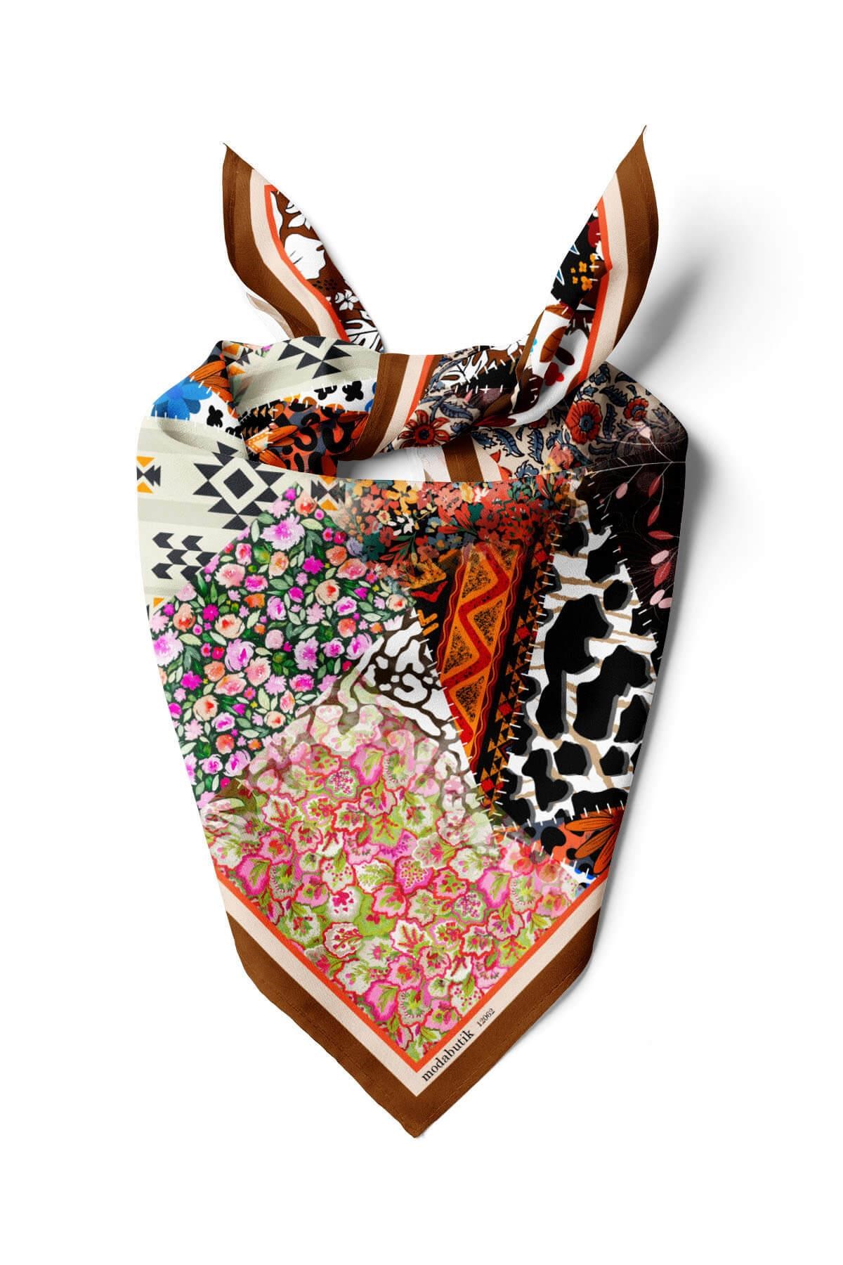 Violla H17 ETNIC FLOWERS PATCHWORK BANDANA