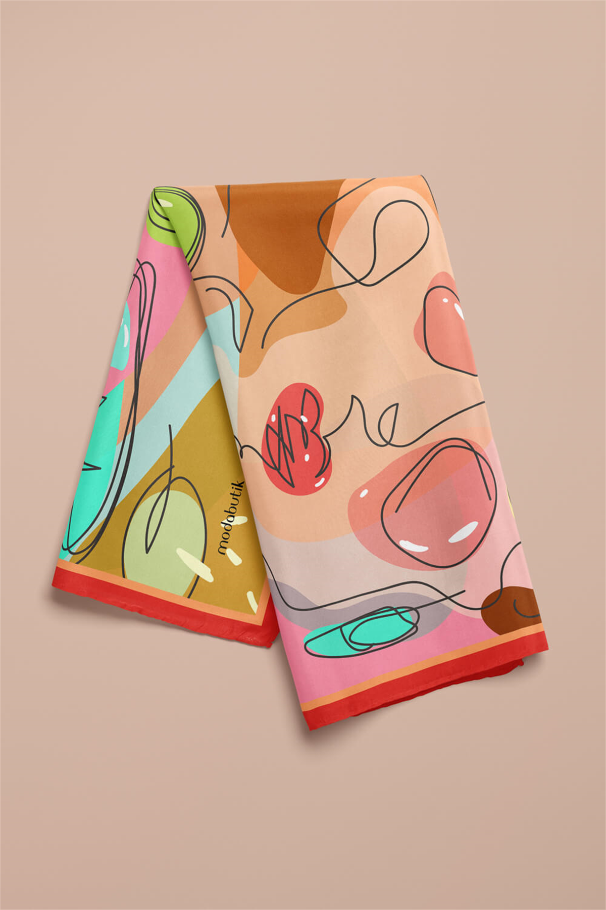 Z85 Modabutik Silüet Desenli Bandana