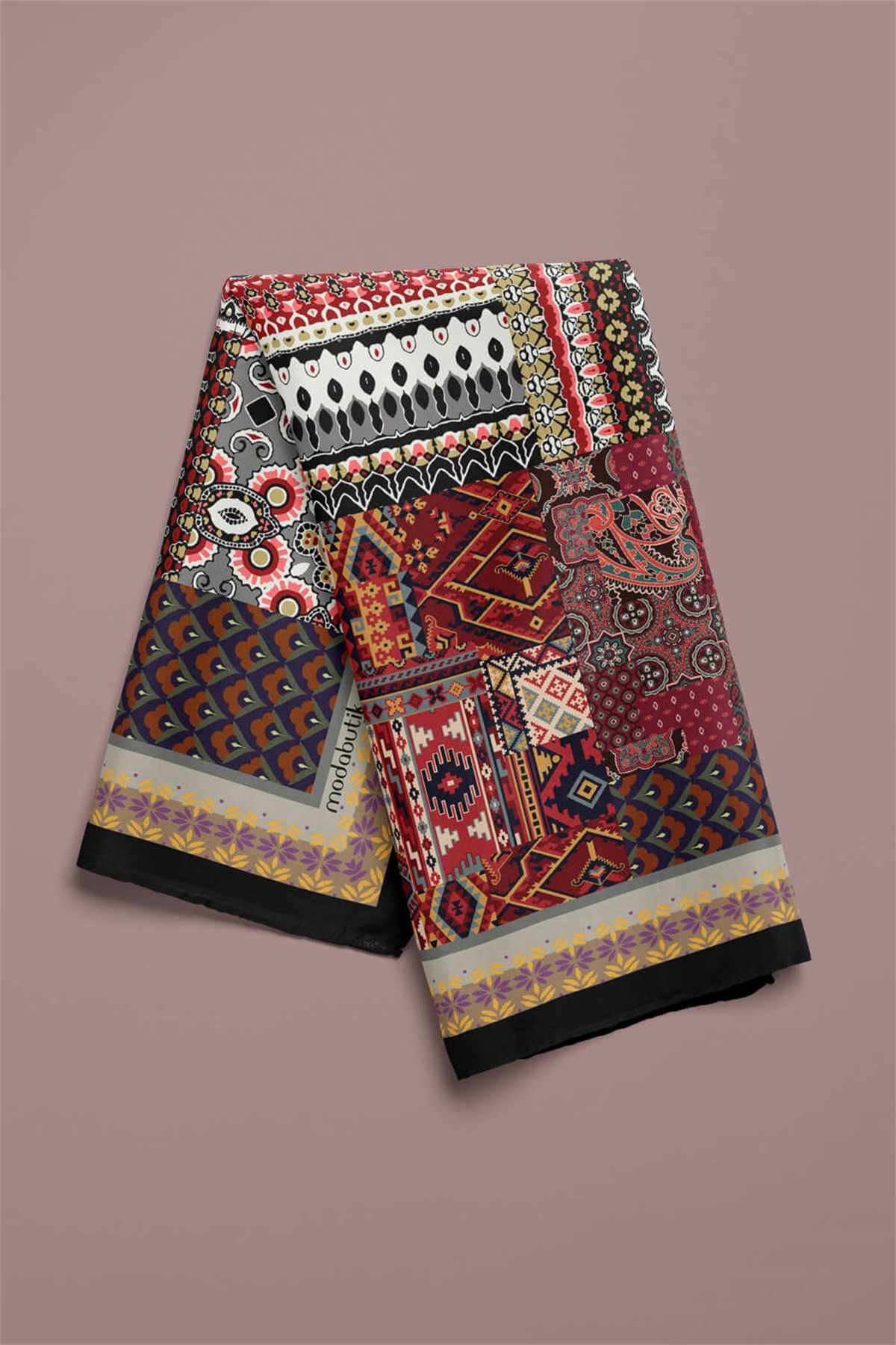 E17 ETNIK ŞAL DESENLI BANDANA