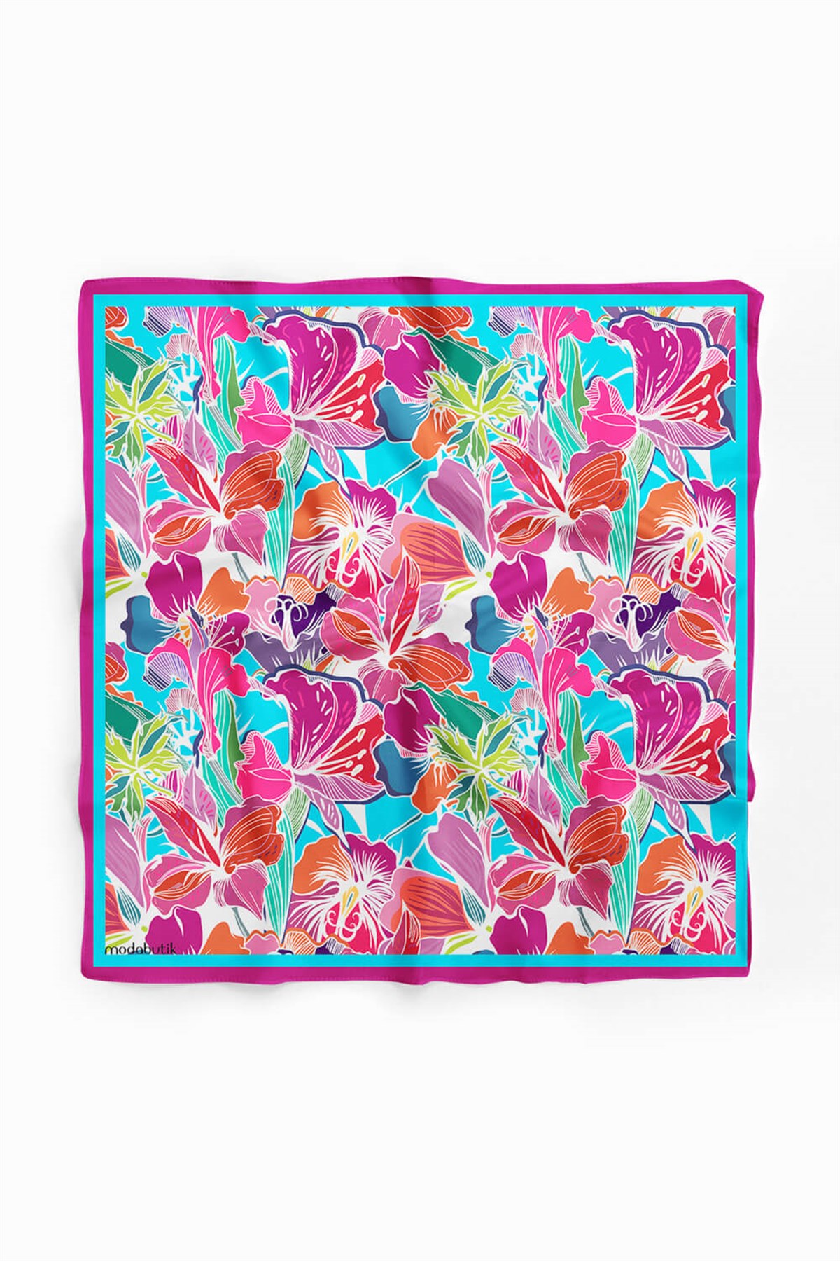 F85 Violla Çiçek Desenli Bandana