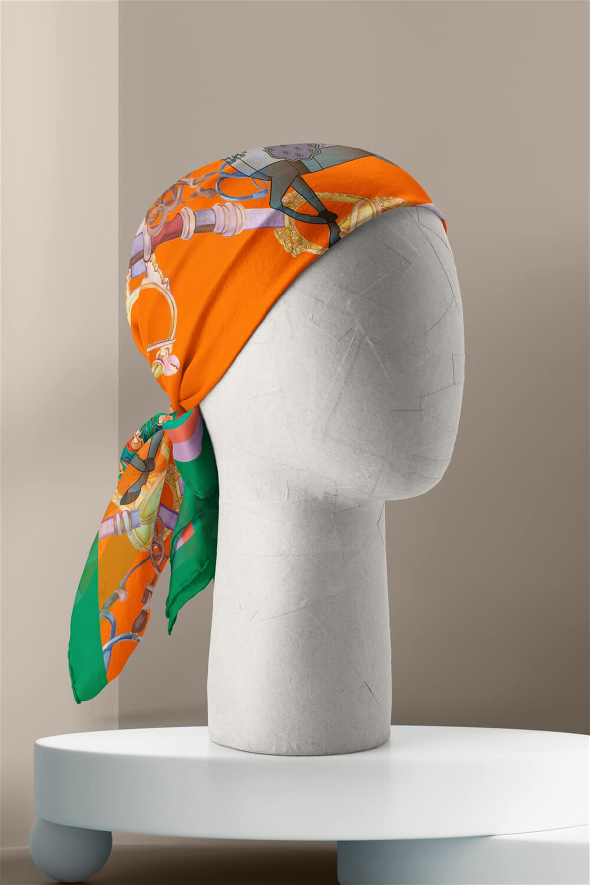 Violla MODERN HORSE  SOYUT TASARIMLI BANDANA DG12108