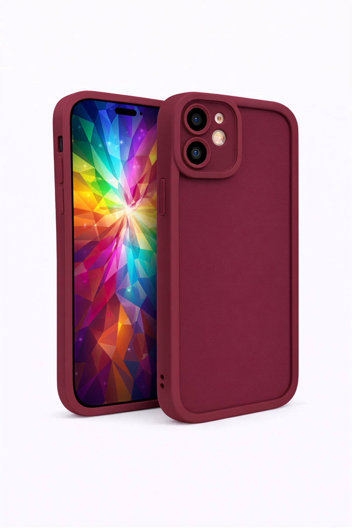 iPhone 12 Kılıf – Kamera Çıkıntılı – Mat Silikon Telefon Kılıfı