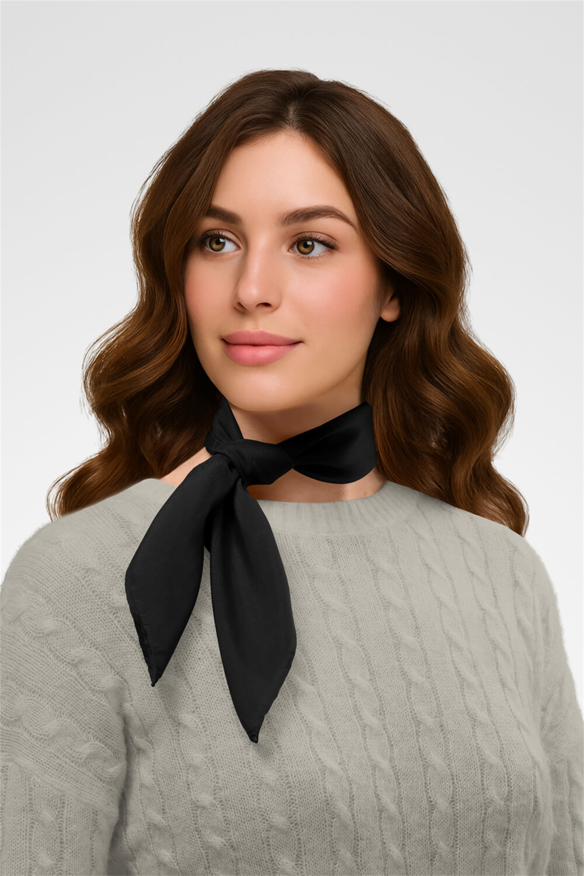 Şifon Siyah Bandana