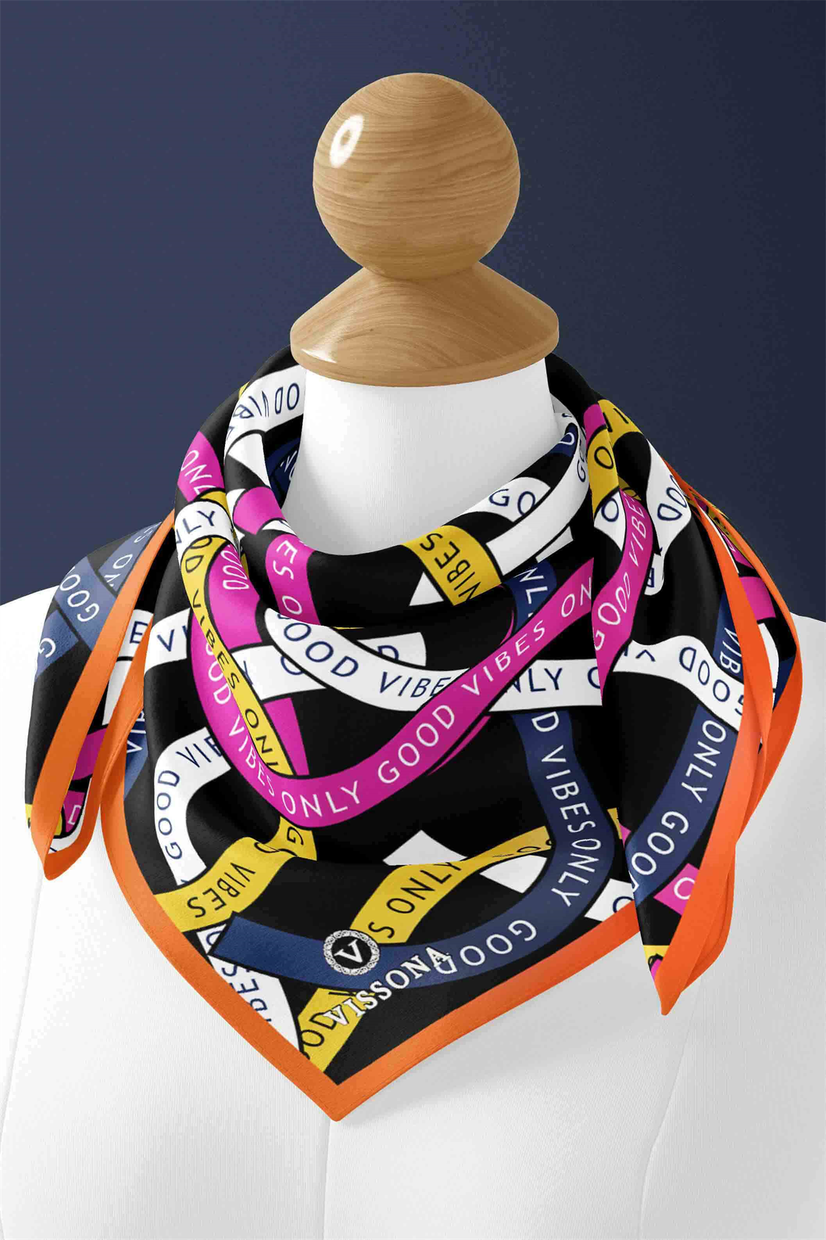 100% Silk Headscarf for Women - 22