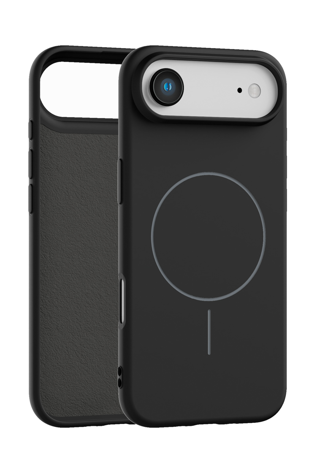 iPhone Air Uyumlu İçi Kadife Magsafe Wireless Şarz Özellikli Siyah Renkli Telefon Kılıfı