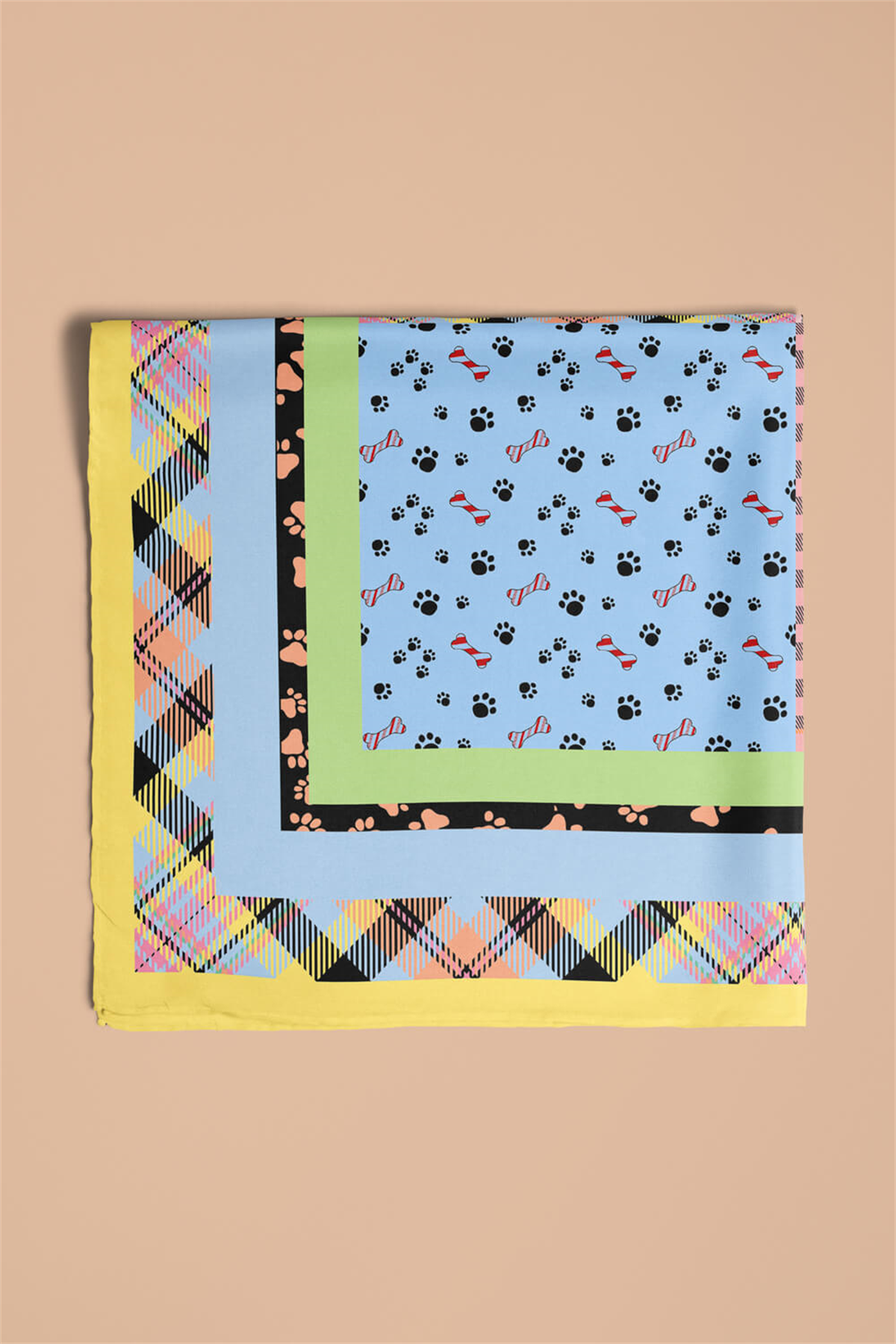 D9 Modabutik Köpek Bandanası Sarı 50x50